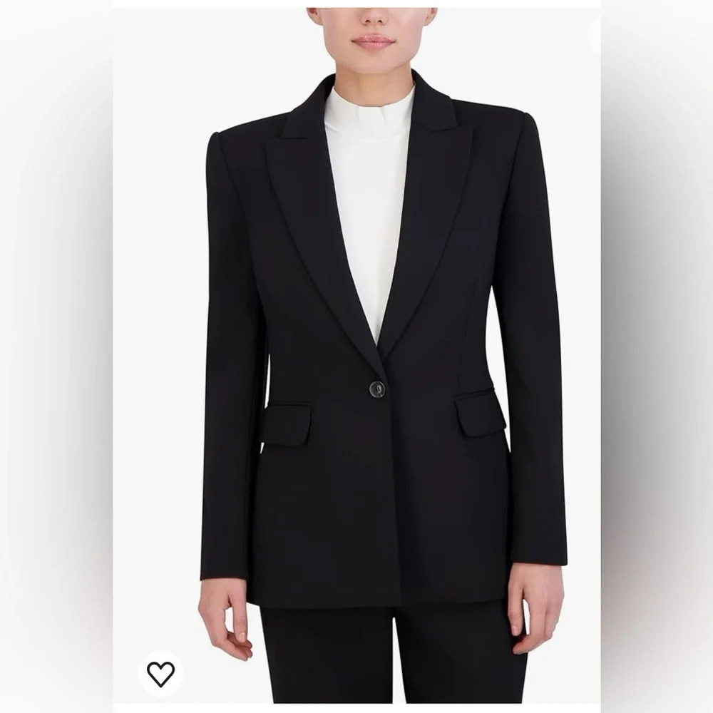 Bcbgmaxazaria Martine Single Breasted Lapel Collar Blazer Career Black Size 6